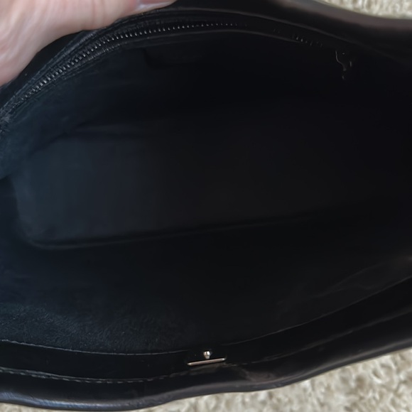 GUCCI 🖤 Black GG monogram Leather/Canvas Guccisima Authentic Vintage 12x11 inch - Picture 8 of 12